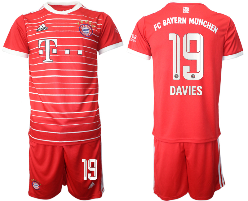 Cheap Men 2022-2023 Club Bayern Munich home Red 19 Adidas Soccer Jersey